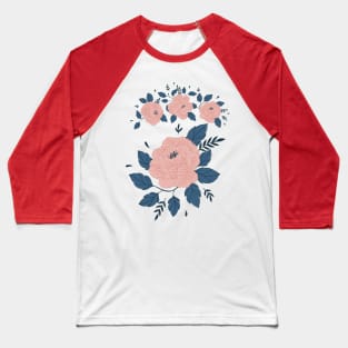 Lovely Botanic flower blossom Design Baseball T-Shirt